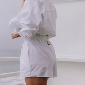 ISO Daily Drills White Poplin Shorts - Medium